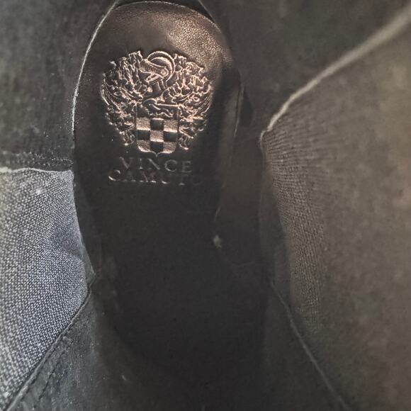 Vince Camuto Britsy Chelsea Floral Brocade Blue Black Ankle Boots Size 7.5 - Picture 9 of 10